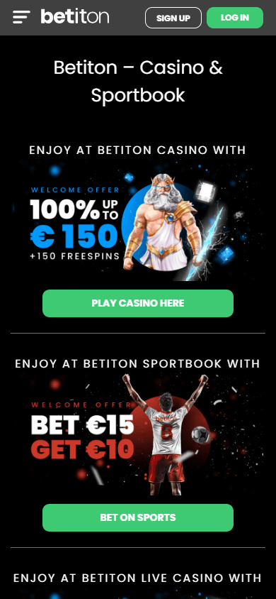 Betiton Casino Mobile screenshot